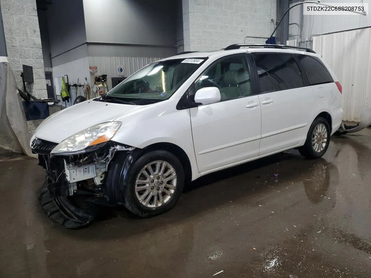 2008 Toyota Sienna Xle VIN: 5TDZK22C68S208753 Lot: 65313904