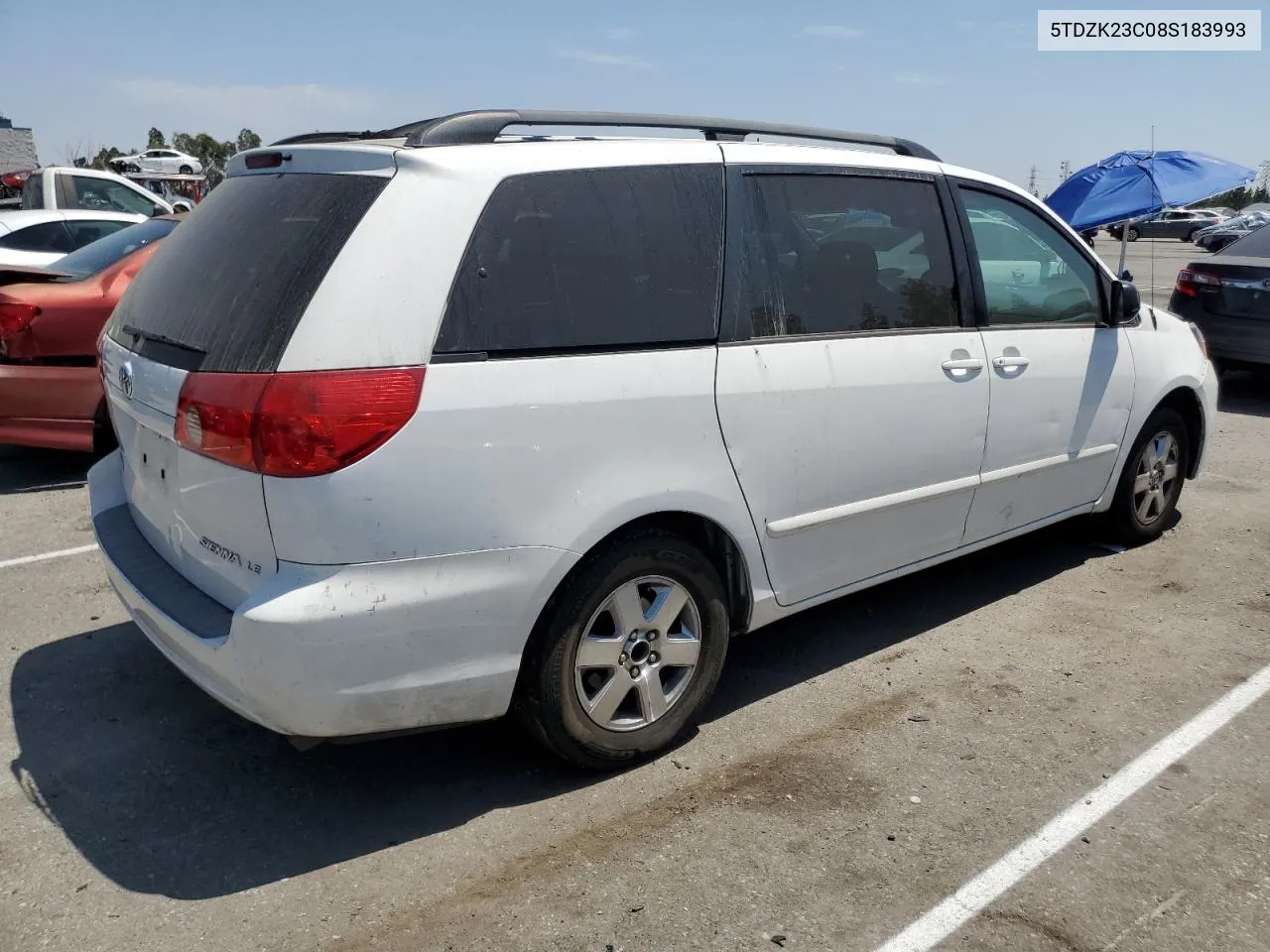 2008 Toyota Sienna Ce VIN: 5TDZK23C08S183993 Lot: 66607404