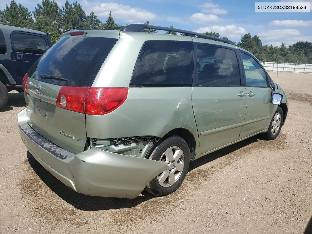 2008 Toyota Sienna Ce VIN: 5TDZK23CX8S188523 Lot: 68071554