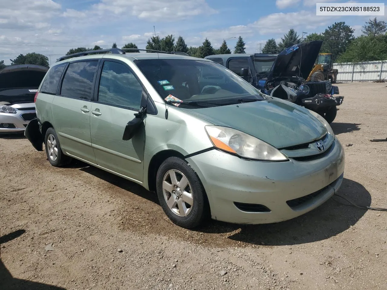 2008 Toyota Sienna Ce VIN: 5TDZK23CX8S188523 Lot: 68071554