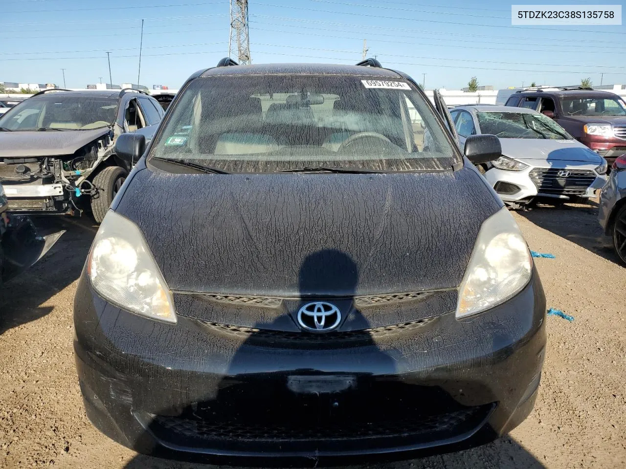 5TDZK23C38S135758 2008 Toyota Sienna Ce