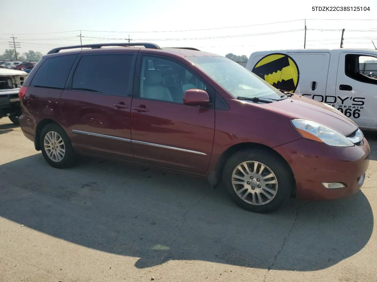 2008 Toyota Sienna Xle VIN: 5TDZK22C38S125104 Lot: 70046654