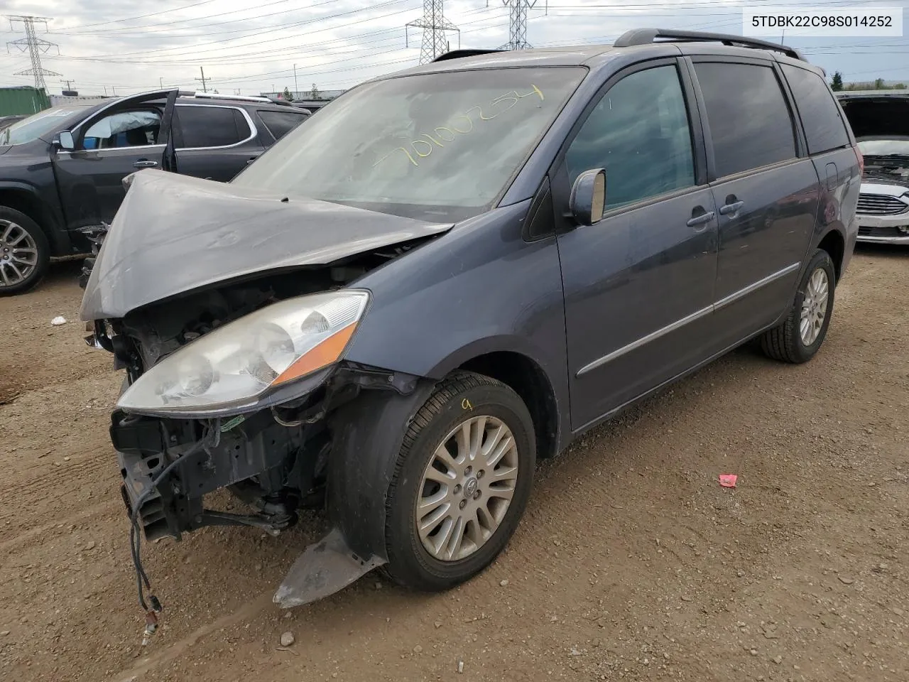 2008 Toyota Sienna Xle VIN: 5TDBK22C98S014252 Lot: 70100254