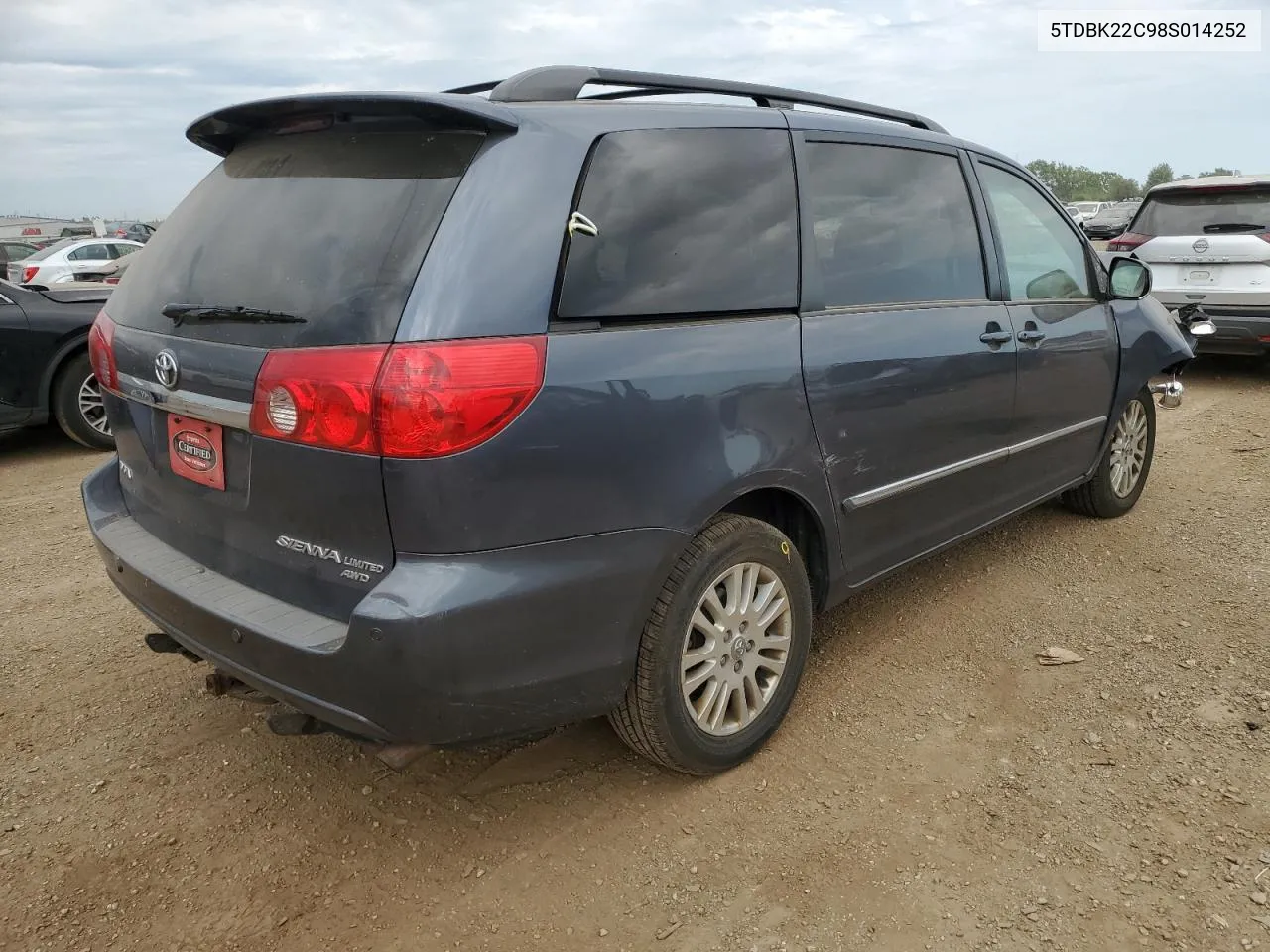 5TDBK22C98S014252 2008 Toyota Sienna Xle