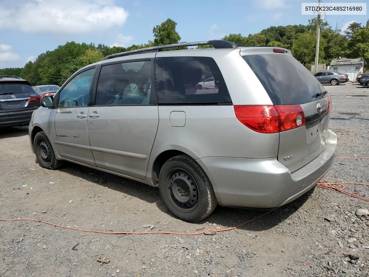 2008 Toyota Sienna Ce VIN: 5TDZK23C48S216980 Lot: 70585364