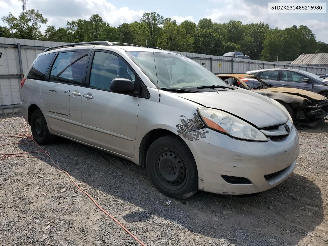 5TDZK23C48S216980 2008 Toyota Sienna Ce