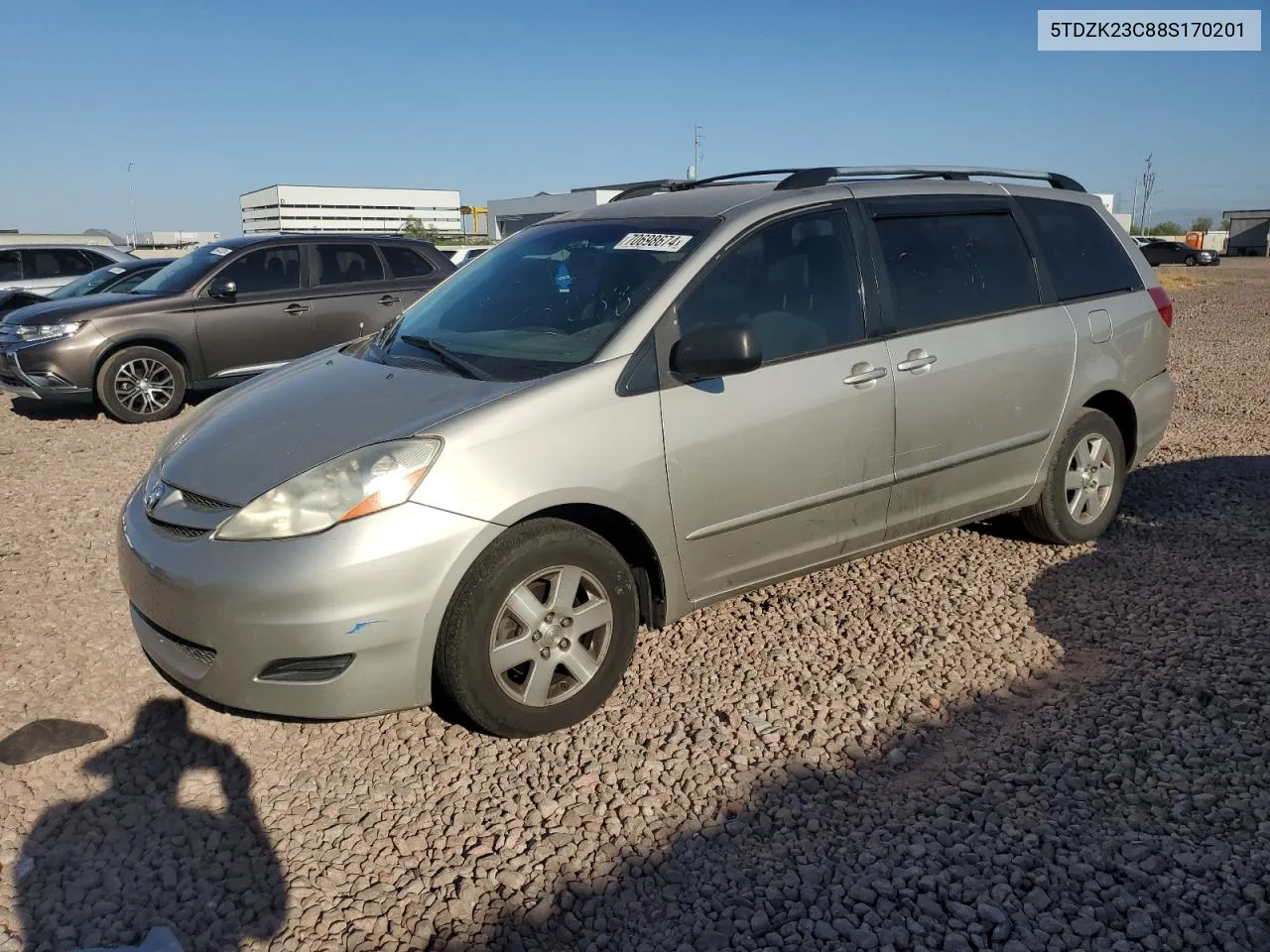 5TDZK23C88S170201 2008 Toyota Sienna Ce