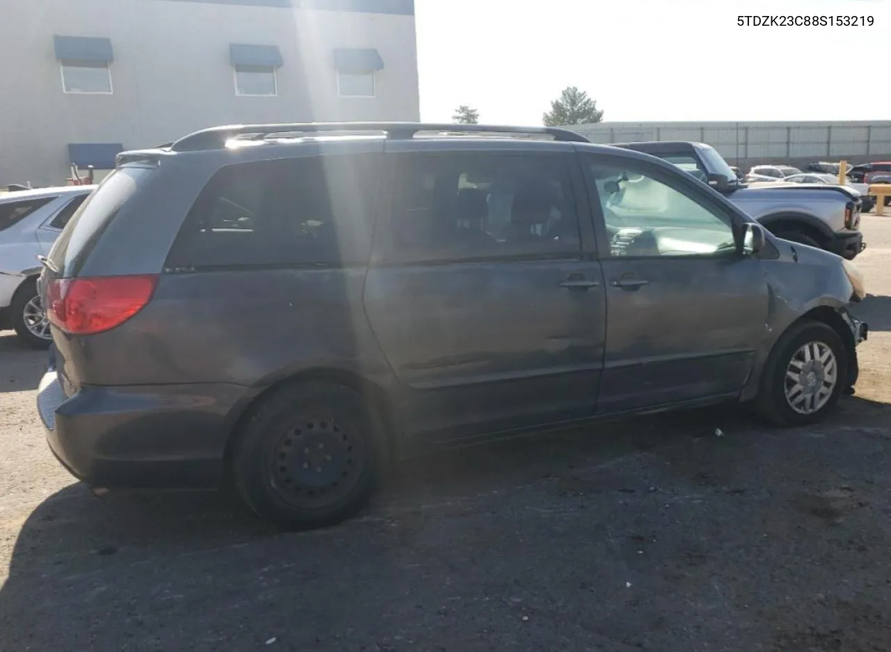 2008 Toyota Sienna Ce VIN: 5TDZK23C88S153219 Lot: 70864704