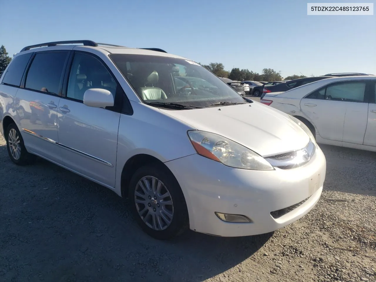 2008 Toyota Sienna Xle VIN: 5TDZK22C48S123765 Lot: 71045434