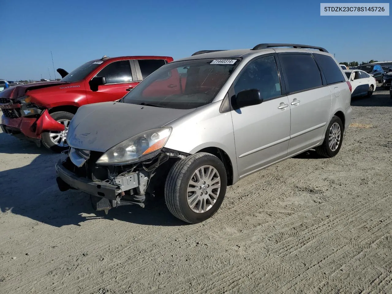 2008 Toyota Sienna Ce VIN: 5TDZK23C78S145726 Lot: 71440314