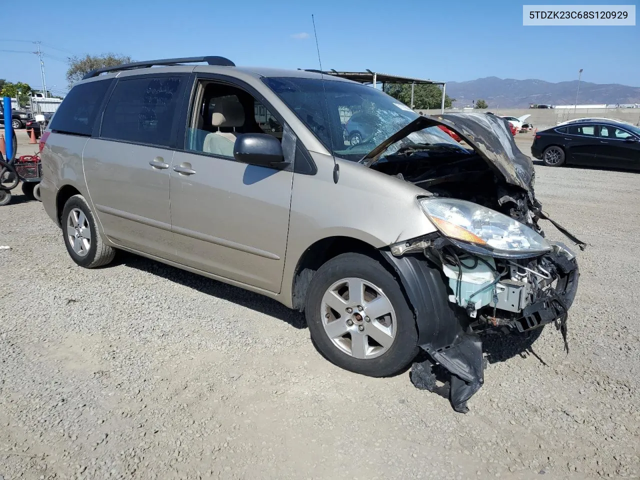 2008 Toyota Sienna Ce VIN: 5TDZK23C68S120929 Lot: 71770604