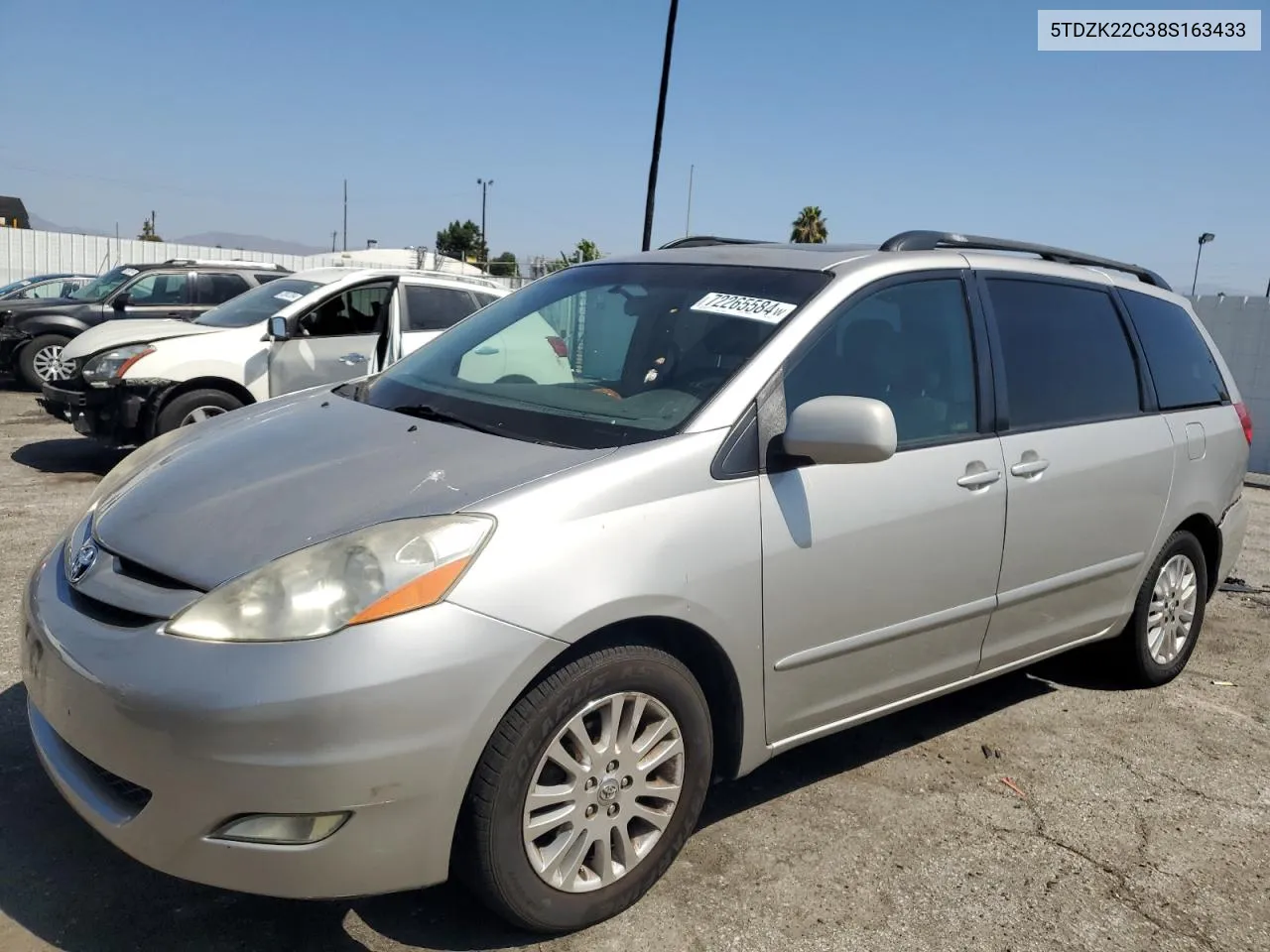 2008 Toyota Sienna Xle VIN: 5TDZK22C38S163433 Lot: 72265584