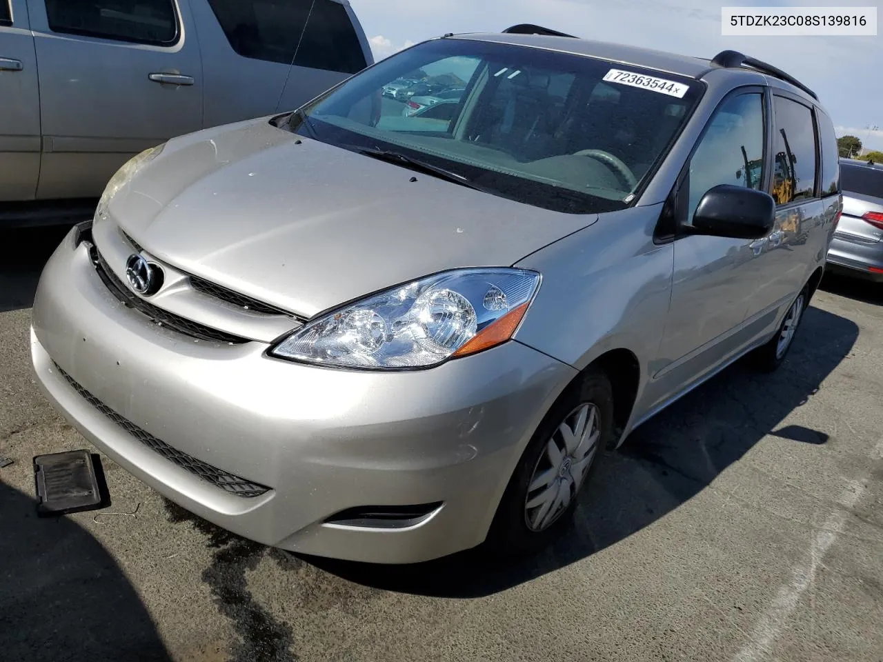 5TDZK23C08S139816 2008 Toyota Sienna Ce