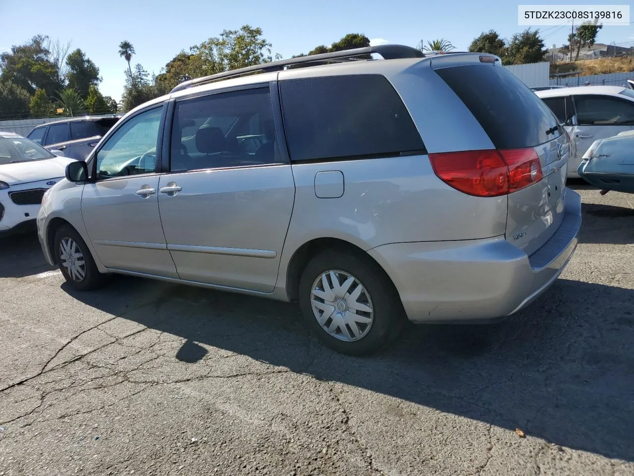 2008 Toyota Sienna Ce VIN: 5TDZK23C08S139816 Lot: 72363544