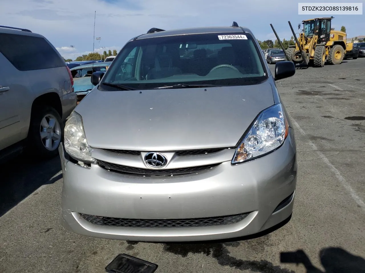 5TDZK23C08S139816 2008 Toyota Sienna Ce