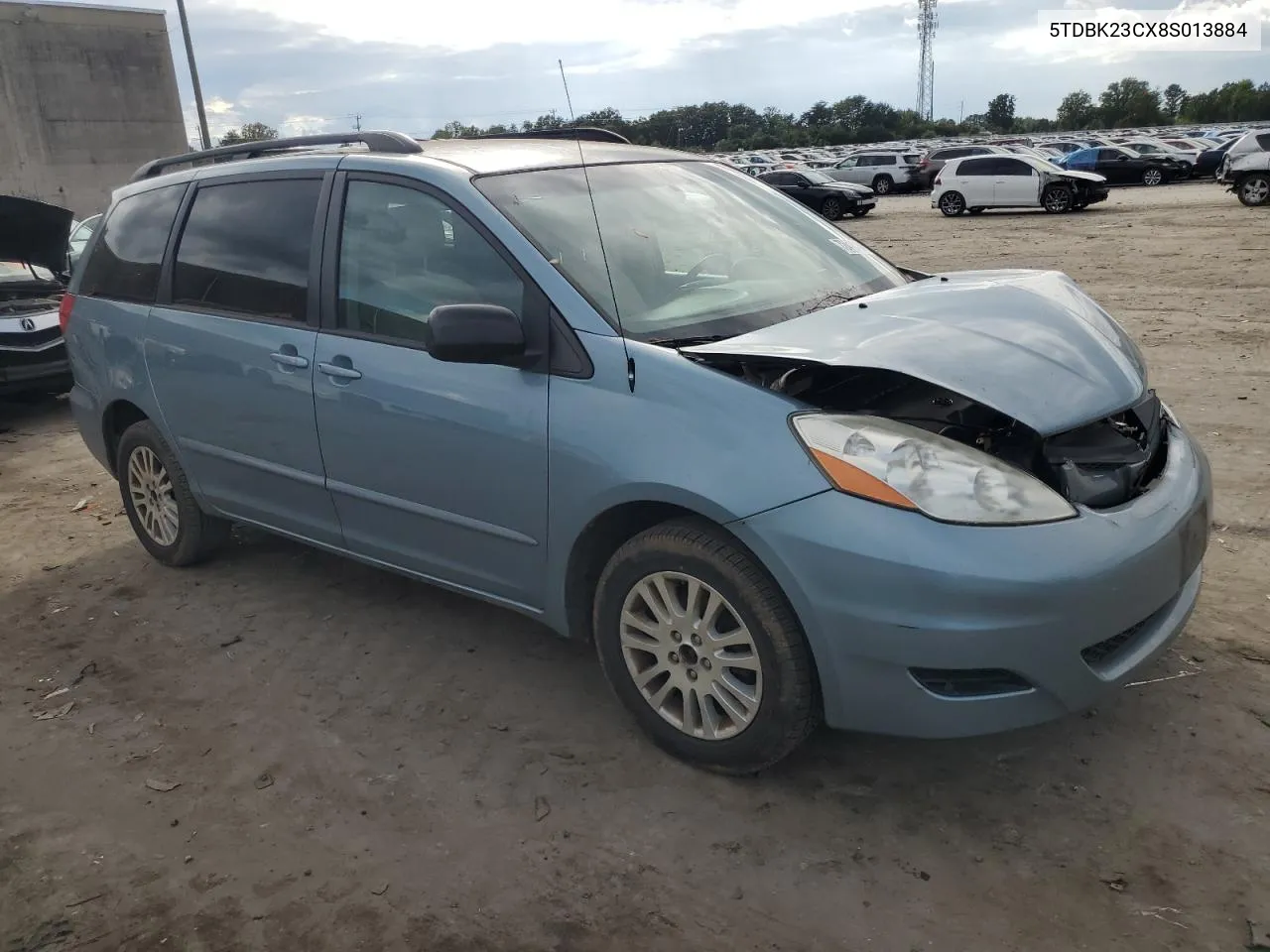 2008 Toyota Sienna Le VIN: 5TDBK23CX8S013884 Lot: 72440514