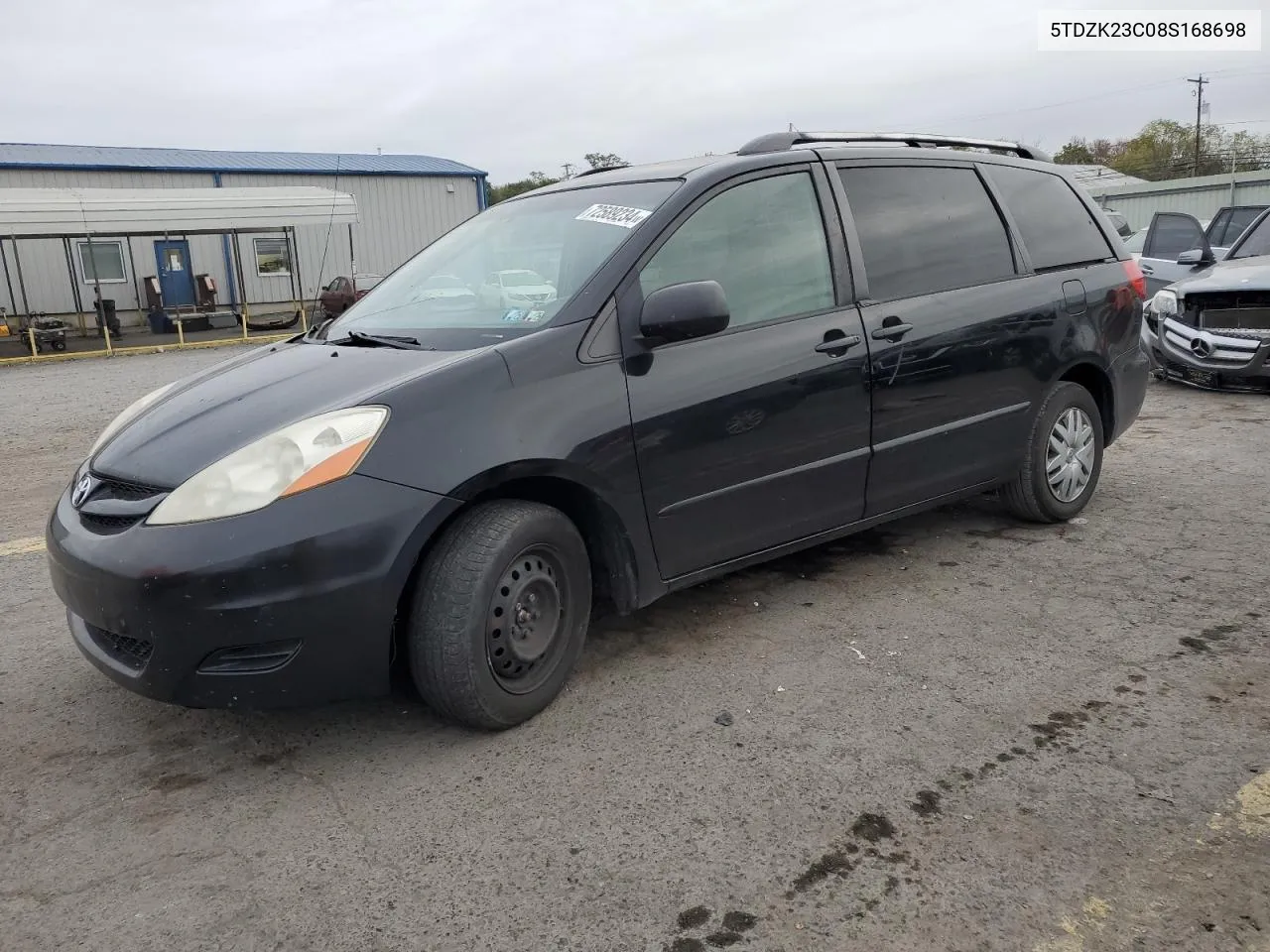 2008 Toyota Sienna Ce VIN: 5TDZK23C08S168698 Lot: 72589234