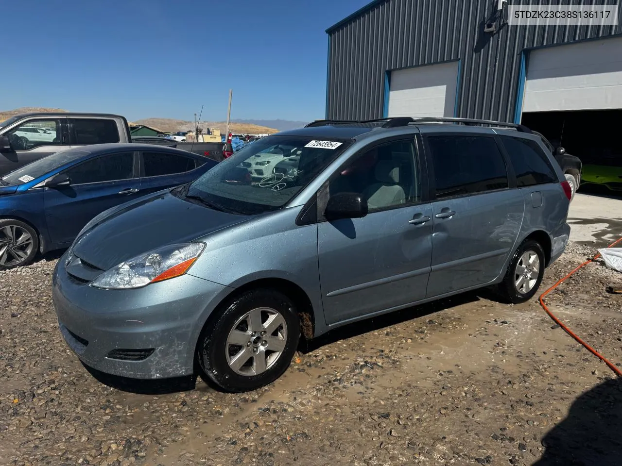 2008 Toyota Sienna Ce VIN: 5TDZK23C38S136117 Lot: 72645954