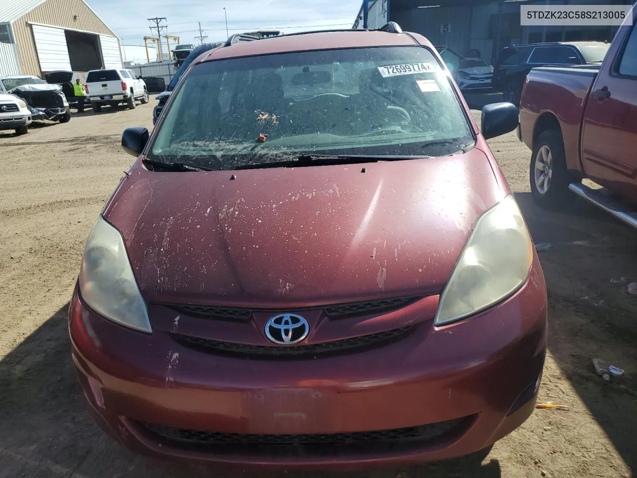 2008 Toyota Sienna Ce VIN: 5TDZK23C58S213005 Lot: 72699774