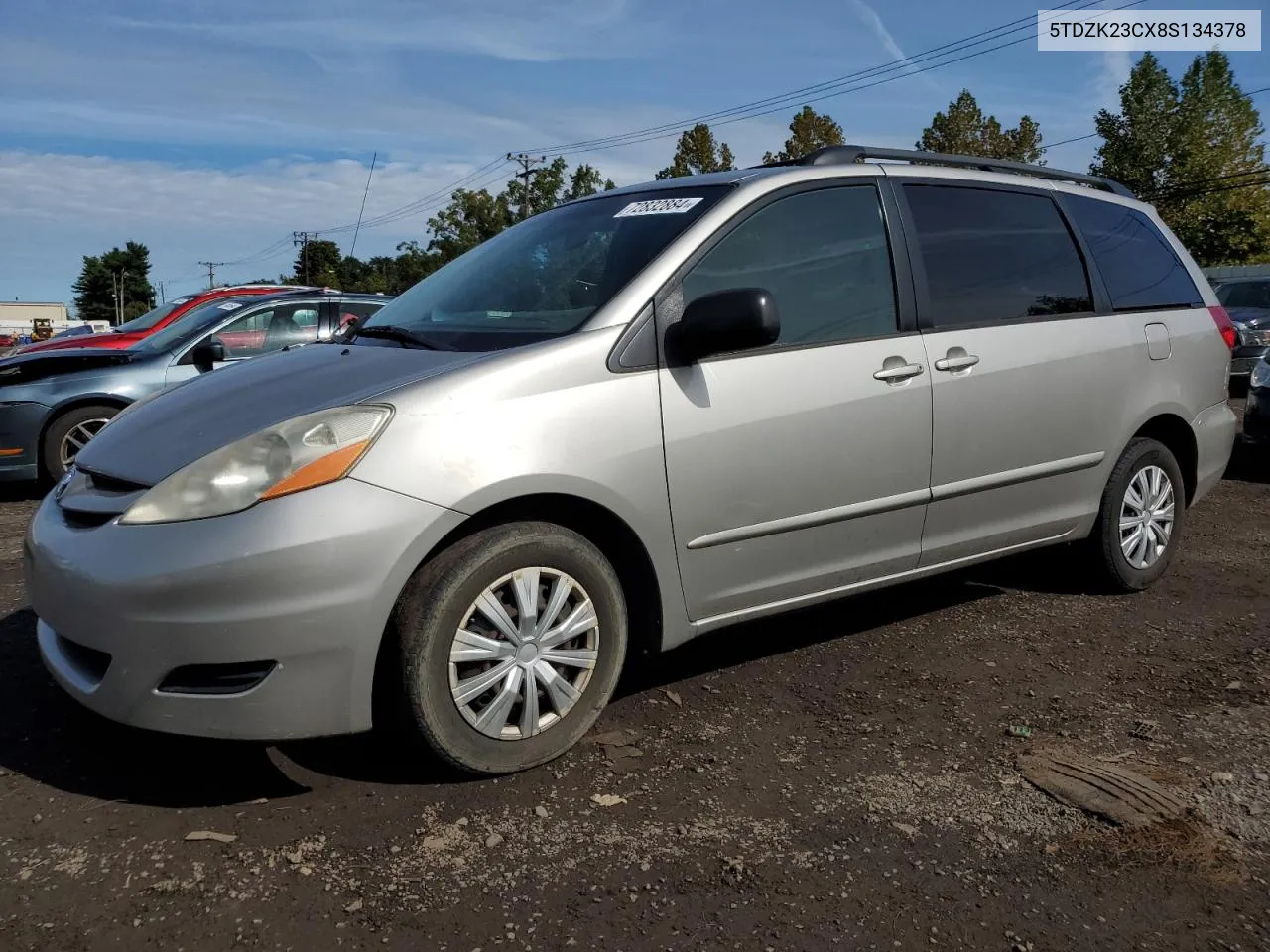 5TDZK23CX8S134378 2008 Toyota Sienna Ce