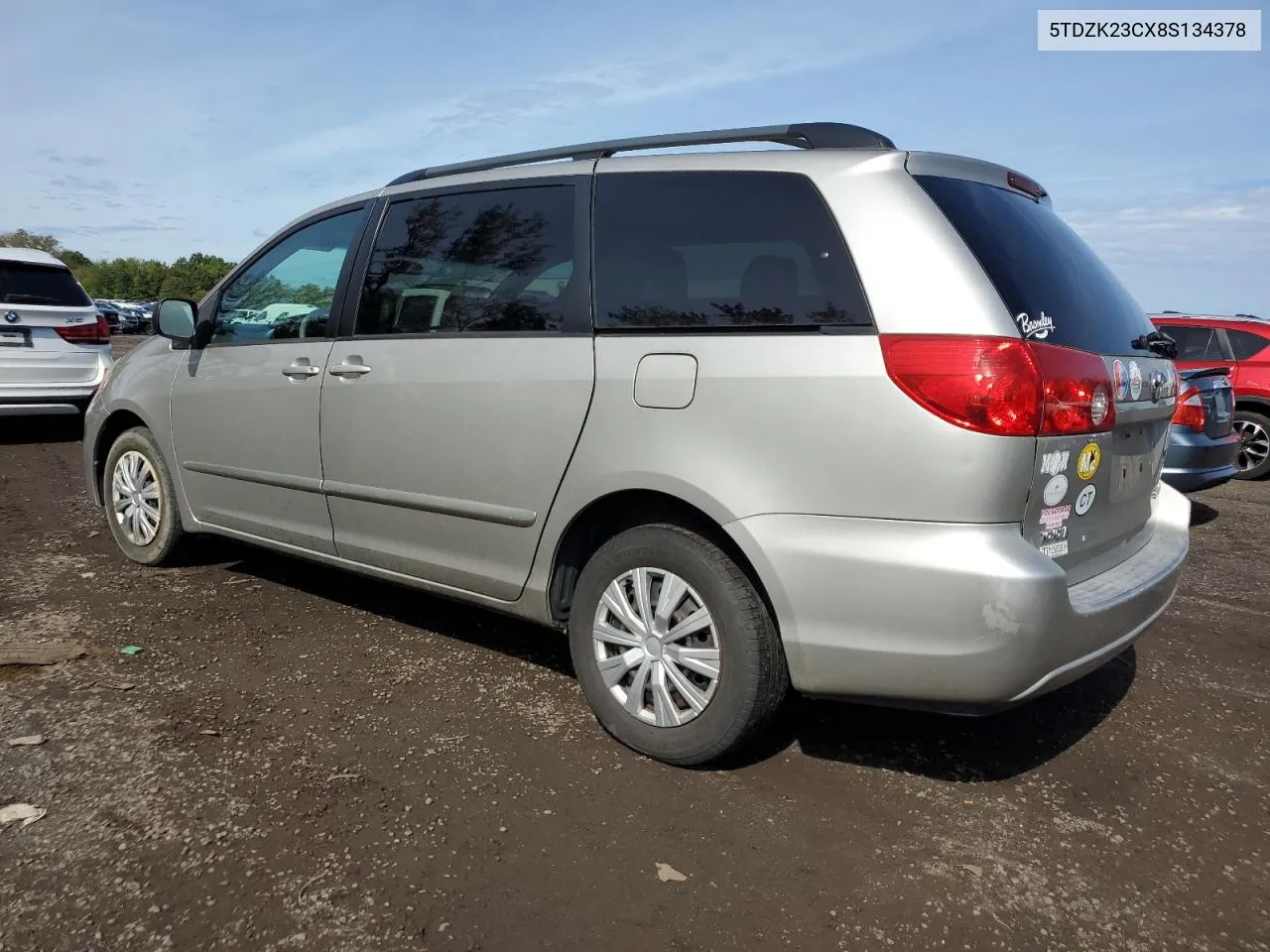 5TDZK23CX8S134378 2008 Toyota Sienna Ce