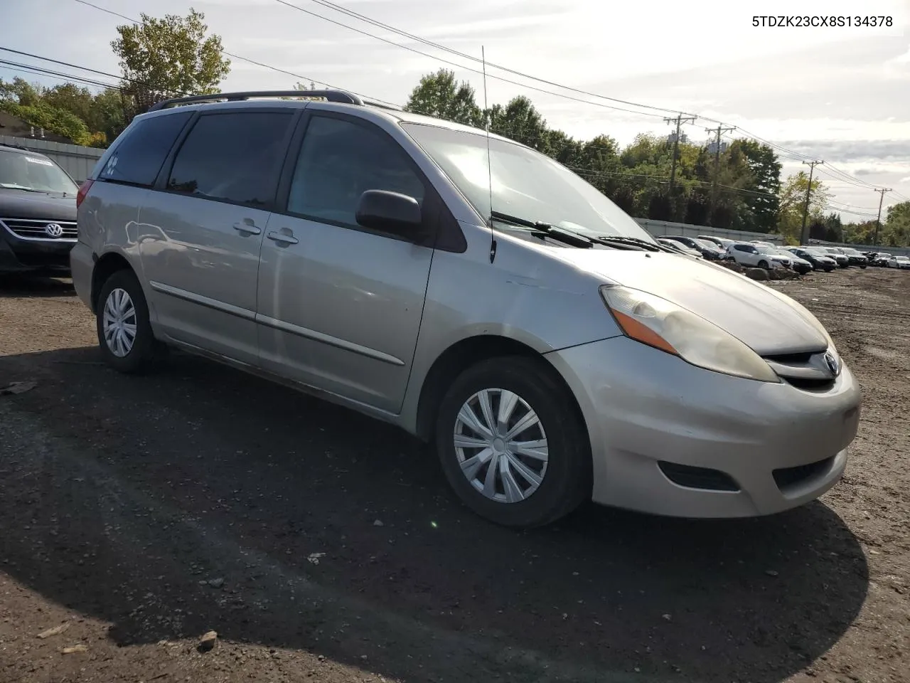 2008 Toyota Sienna Ce VIN: 5TDZK23CX8S134378 Lot: 72832884