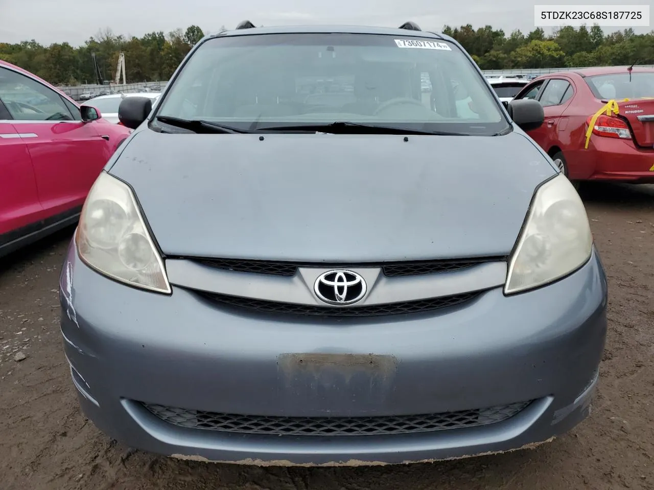 5TDZK23C68S187725 2008 Toyota Sienna Ce