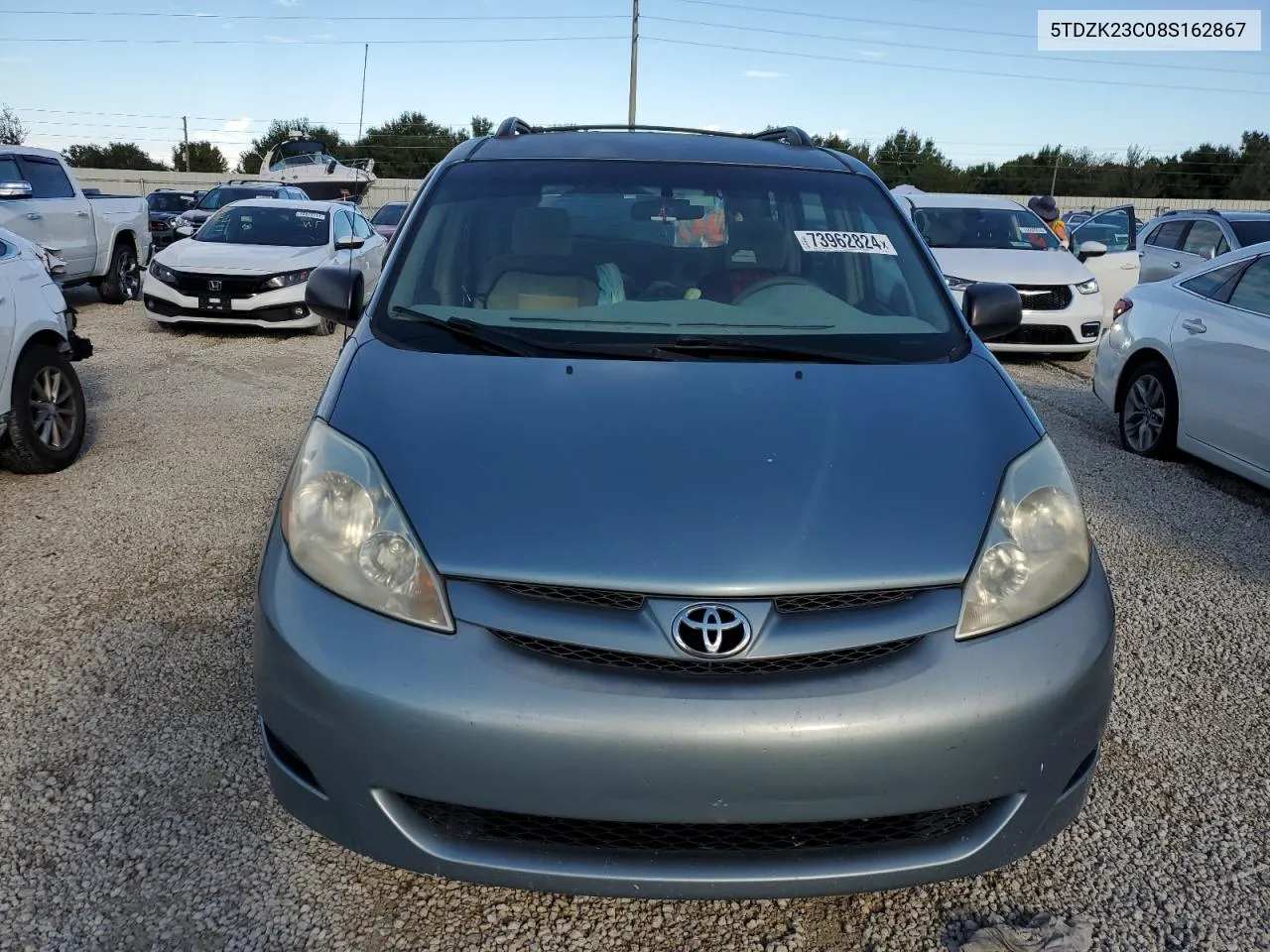 5TDZK23C08S162867 2008 Toyota Sienna Ce