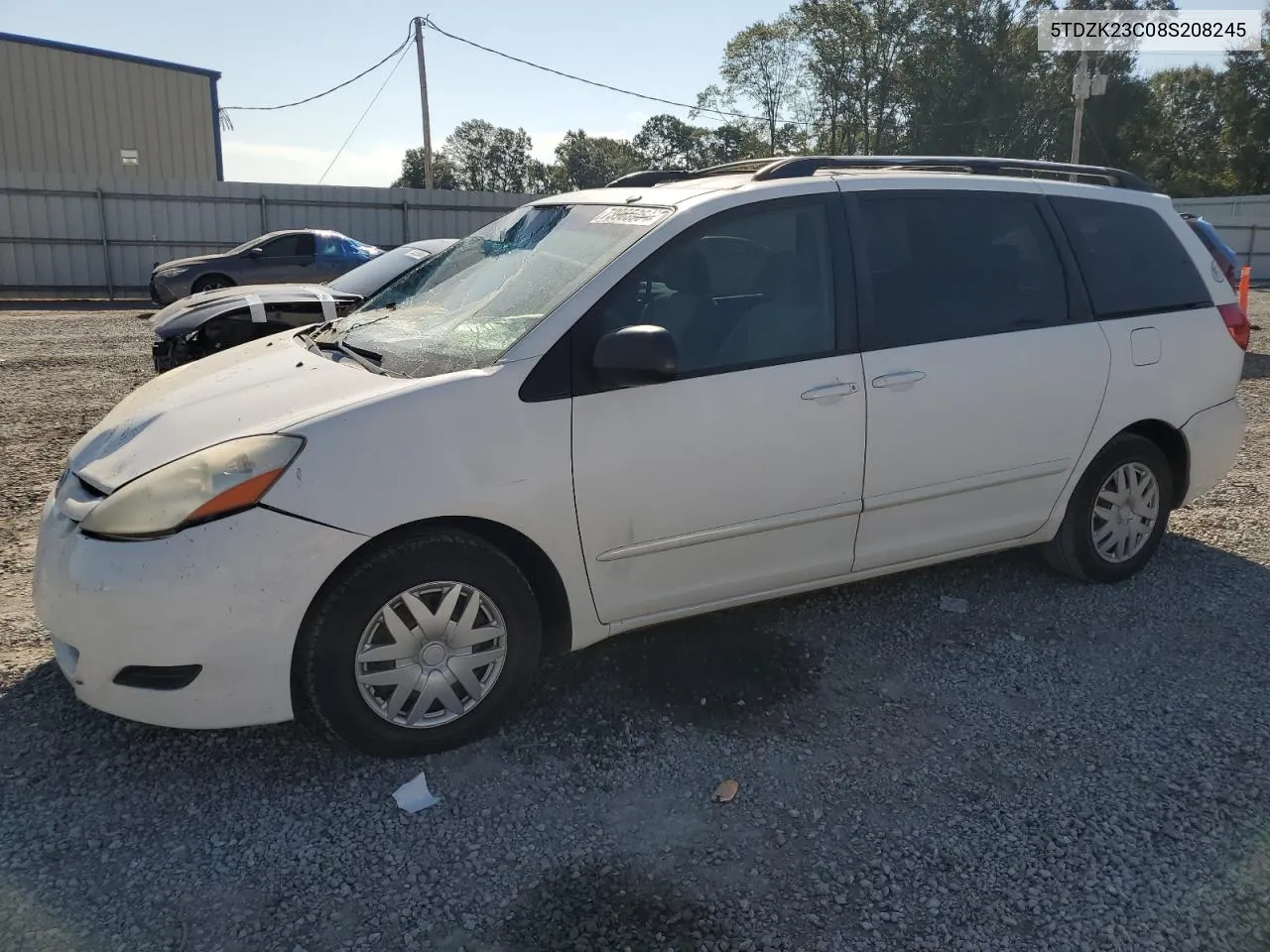 2008 Toyota Sienna Ce VIN: 5TDZK23C08S208245 Lot: 73965964