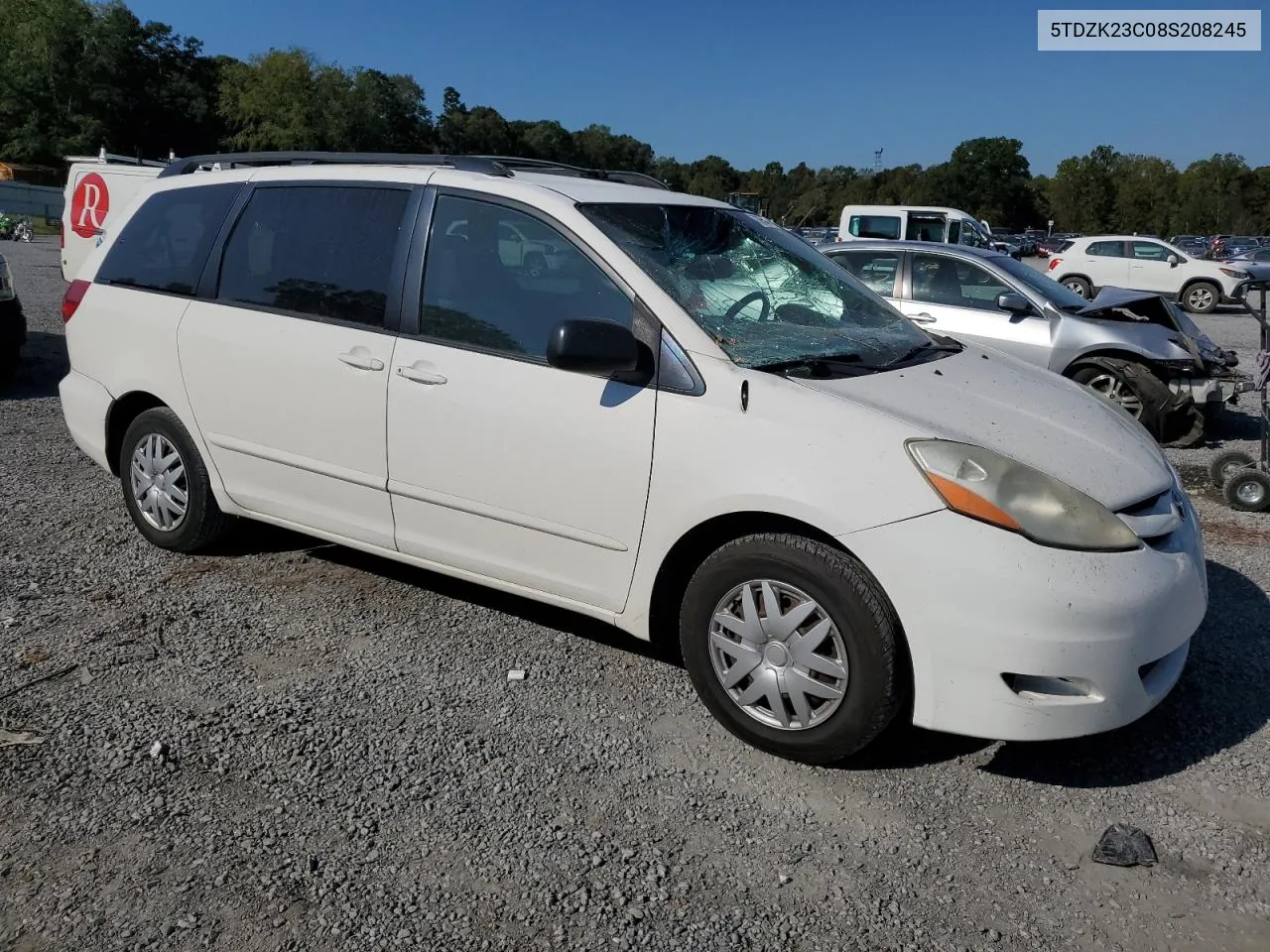 2008 Toyota Sienna Ce VIN: 5TDZK23C08S208245 Lot: 73965964