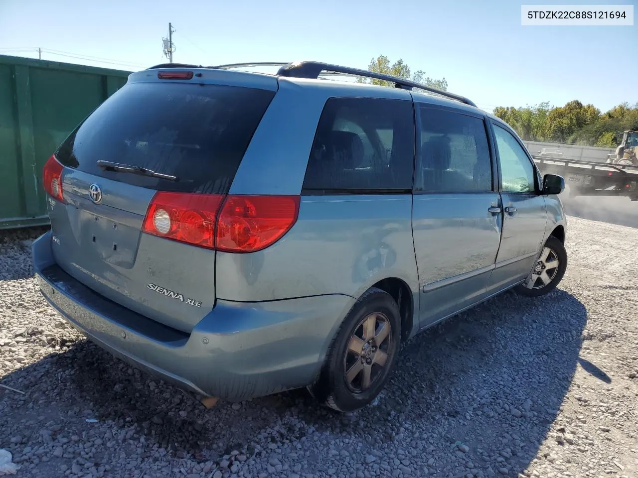 2008 Toyota Sienna Xle VIN: 5TDZK22C88S121694 Lot: 74269234