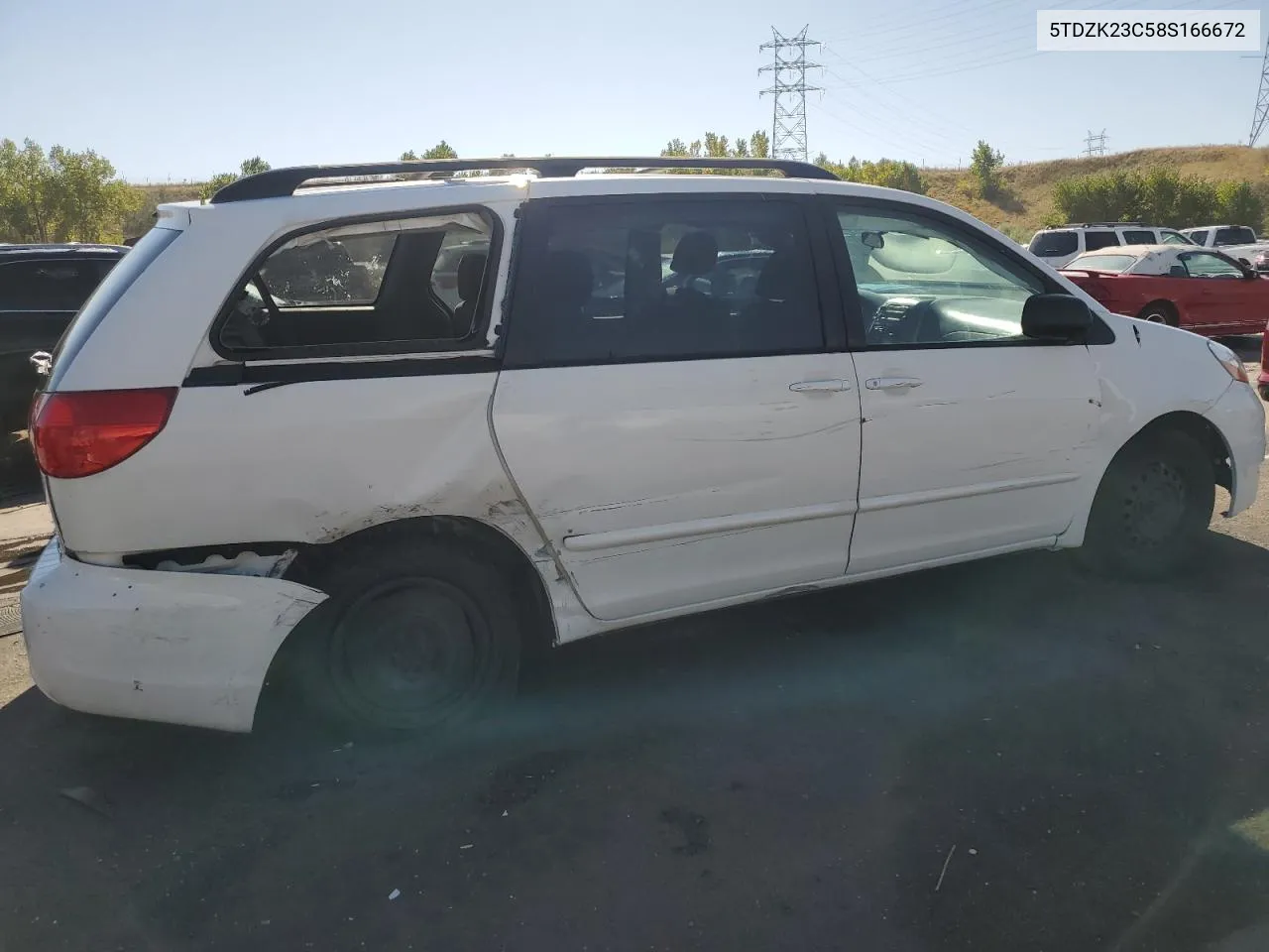 2008 Toyota Sienna Ce VIN: 5TDZK23C58S166672 Lot: 74372744