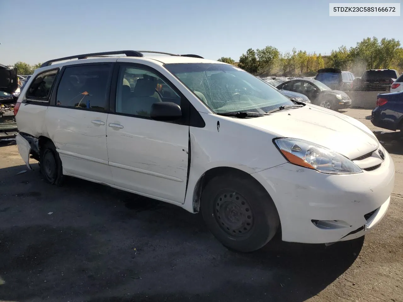 2008 Toyota Sienna Ce VIN: 5TDZK23C58S166672 Lot: 74372744