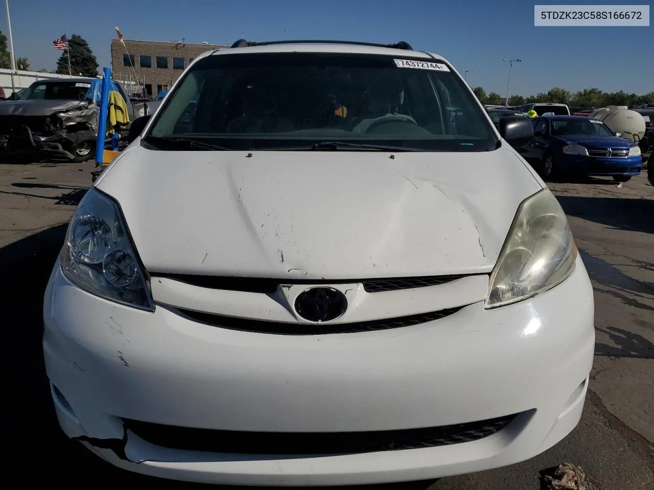 2008 Toyota Sienna Ce VIN: 5TDZK23C58S166672 Lot: 74372744