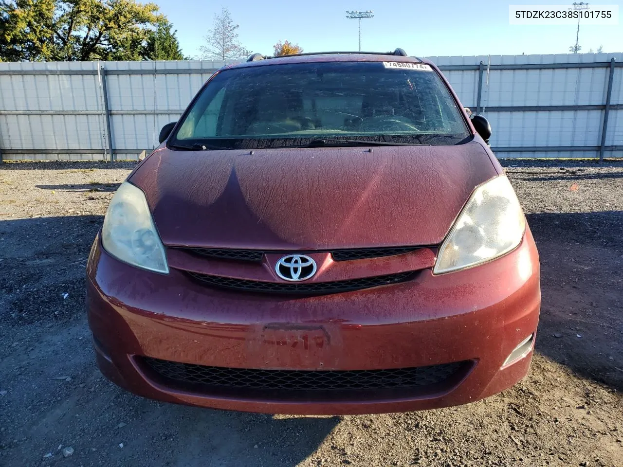 2008 Toyota Sienna Ce VIN: 5TDZK23C38S101755 Lot: 74580774