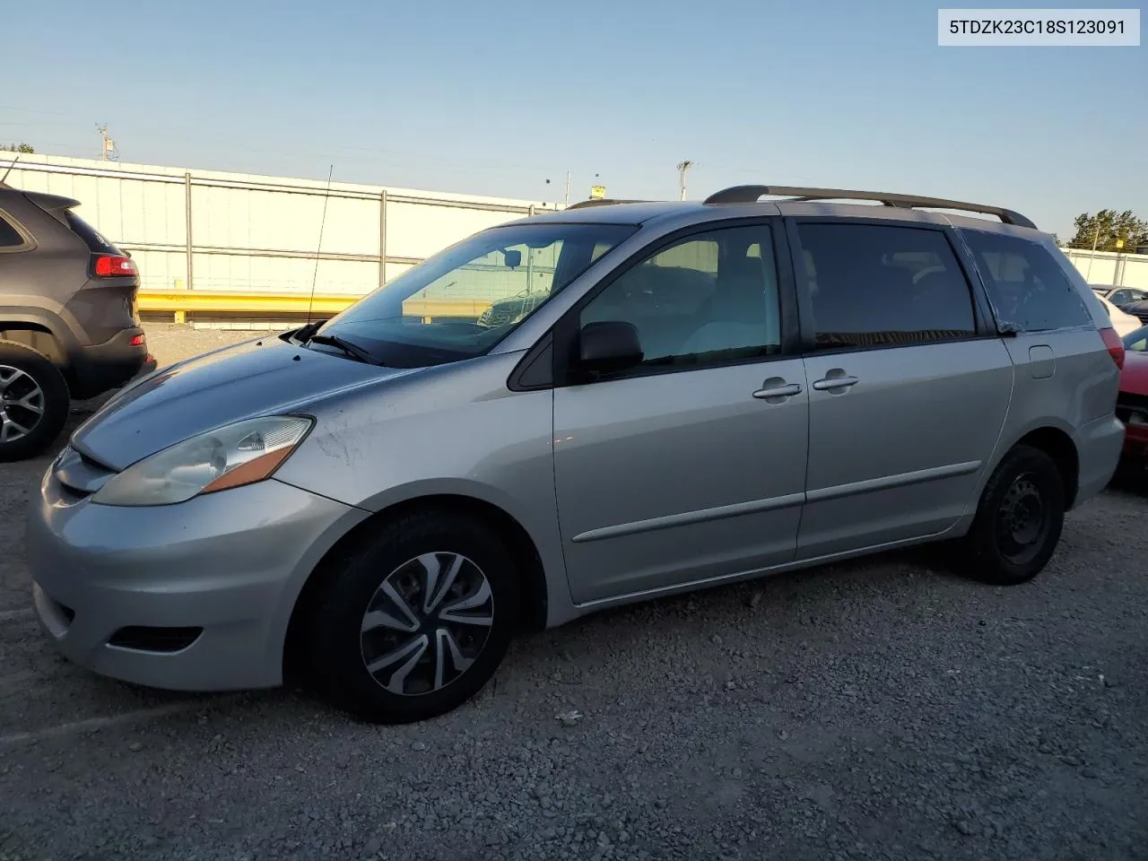 2008 Toyota Sienna Ce VIN: 5TDZK23C18S123091 Lot: 74627384