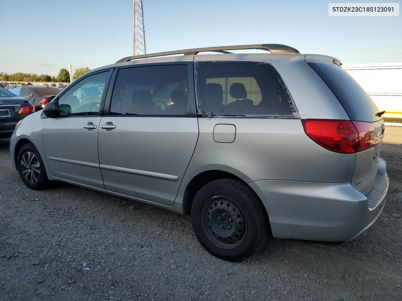 2008 Toyota Sienna Ce VIN: 5TDZK23C18S123091 Lot: 74627384