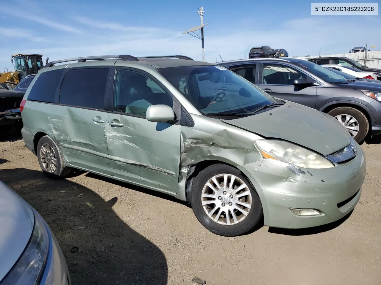 2008 Toyota Sienna Xle VIN: 5TDZK22C18S223208 Lot: 75137884