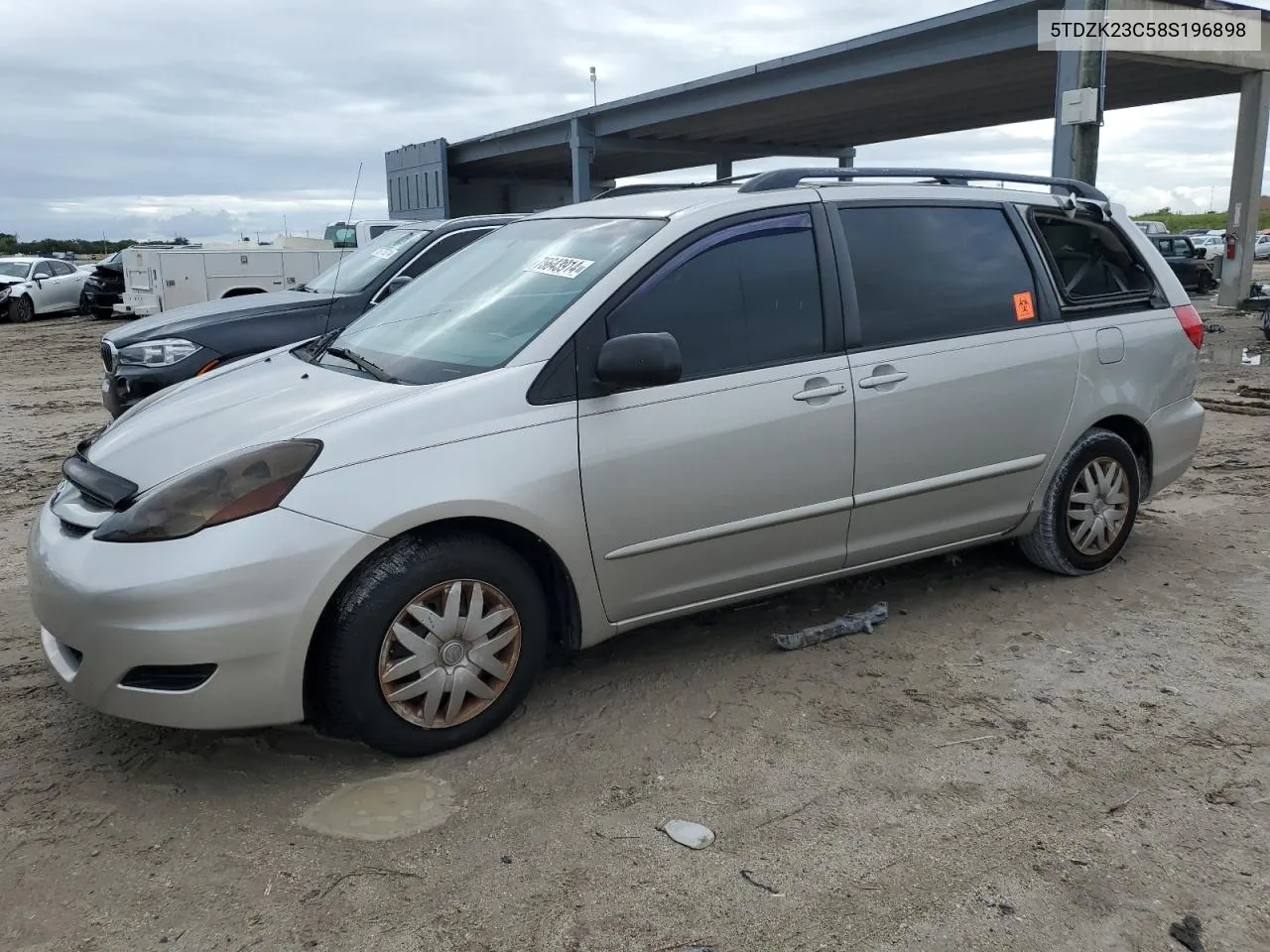 2008 Toyota Sienna Ce VIN: 5TDZK23C58S196898 Lot: 75643914