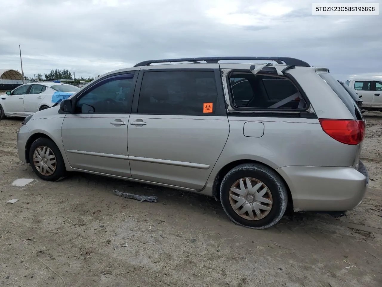 2008 Toyota Sienna Ce VIN: 5TDZK23C58S196898 Lot: 75643914