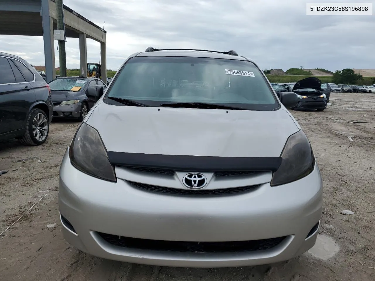 2008 Toyota Sienna Ce VIN: 5TDZK23C58S196898 Lot: 75643914