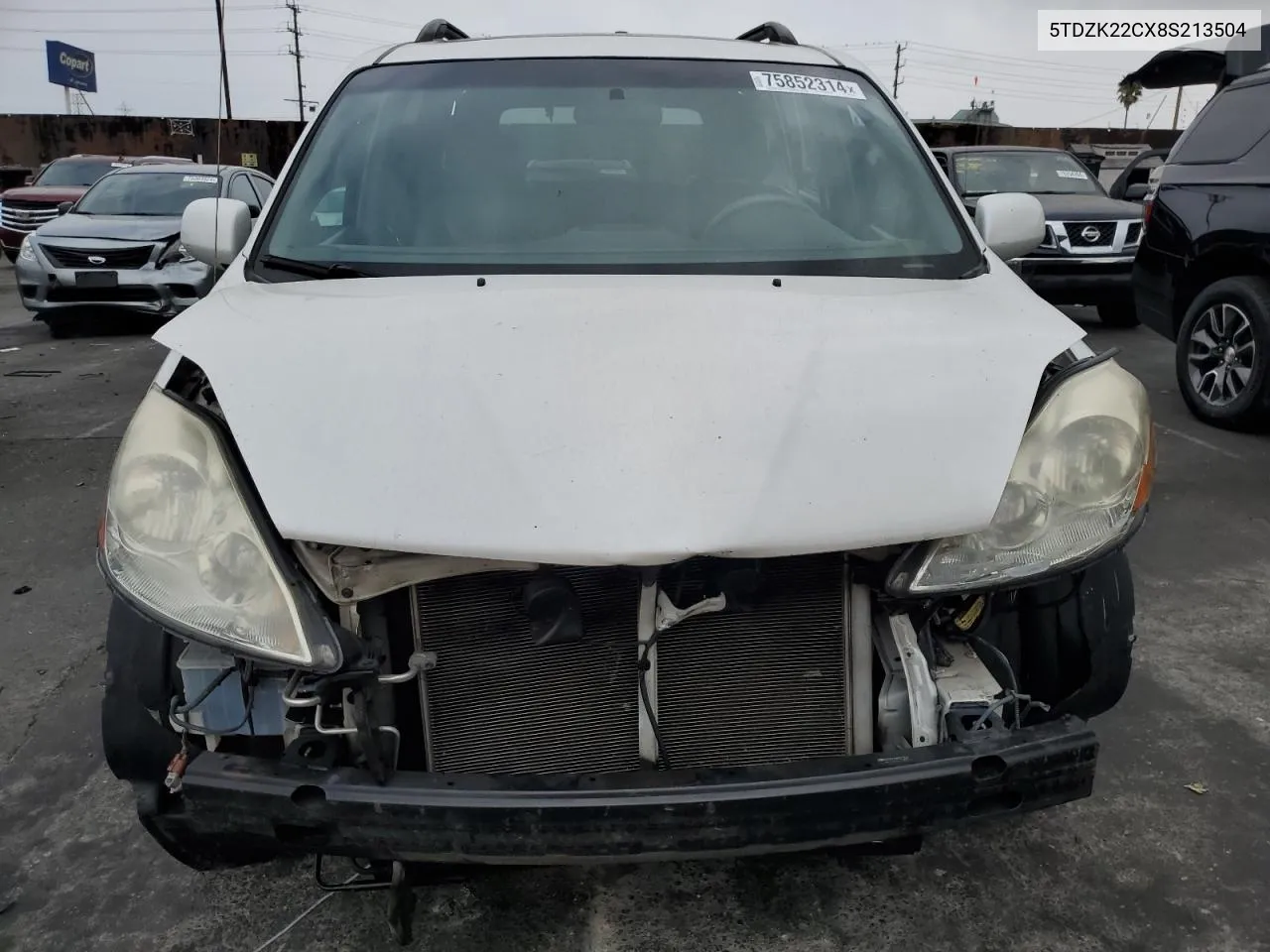 5TDZK22CX8S213504 2008 Toyota Sienna Xle