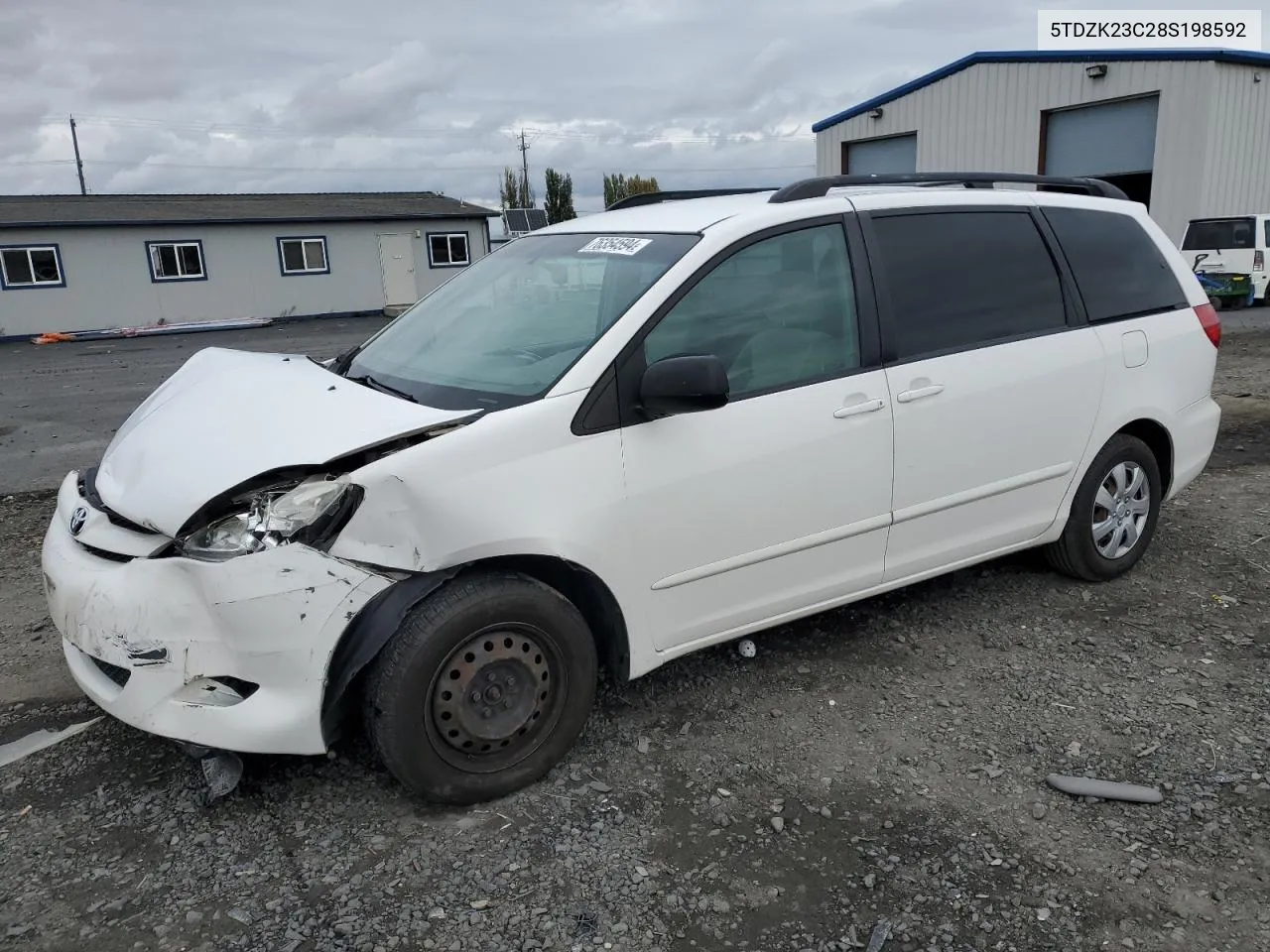 2008 Toyota Sienna Ce VIN: 5TDZK23C28S198592 Lot: 76354594