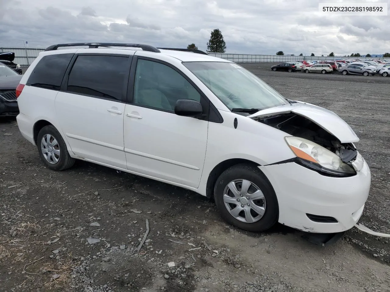 2008 Toyota Sienna Ce VIN: 5TDZK23C28S198592 Lot: 76354594