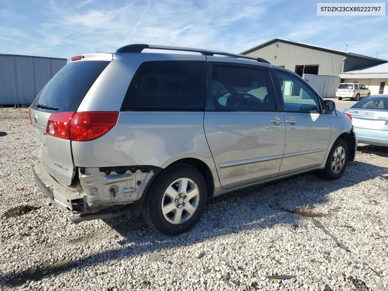 2008 Toyota Sienna Ce VIN: 5TDZK23CX8S222797 Lot: 76938254