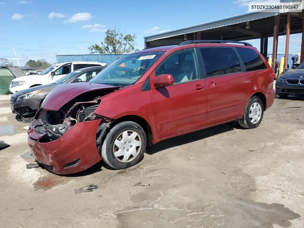 5TDZK23C48S190347 2008 Toyota Sienna Ce