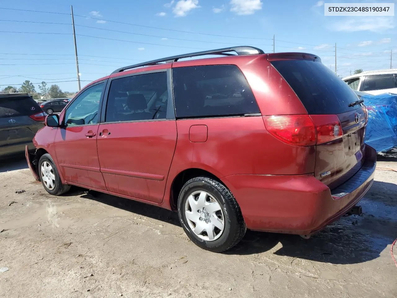 5TDZK23C48S190347 2008 Toyota Sienna Ce