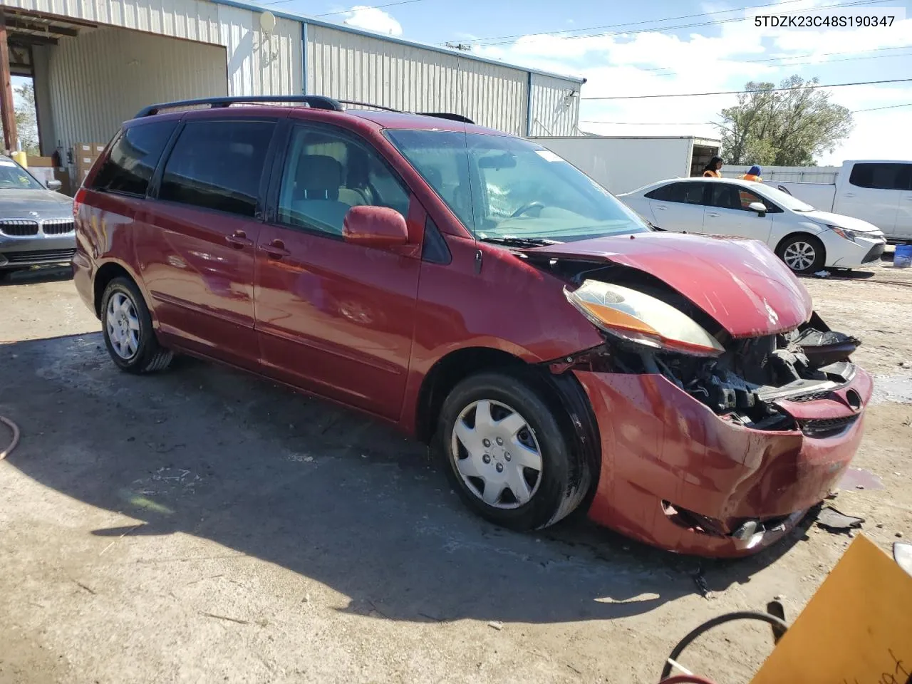 2008 Toyota Sienna Ce VIN: 5TDZK23C48S190347 Lot: 77015864