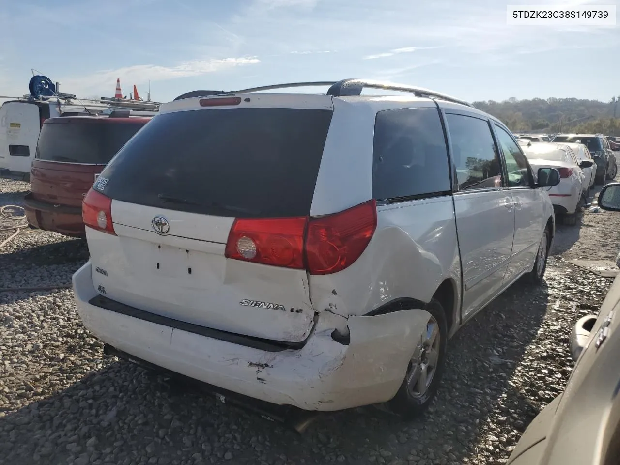 2008 Toyota Sienna Ce VIN: 5TDZK23C38S149739 Lot: 77360534