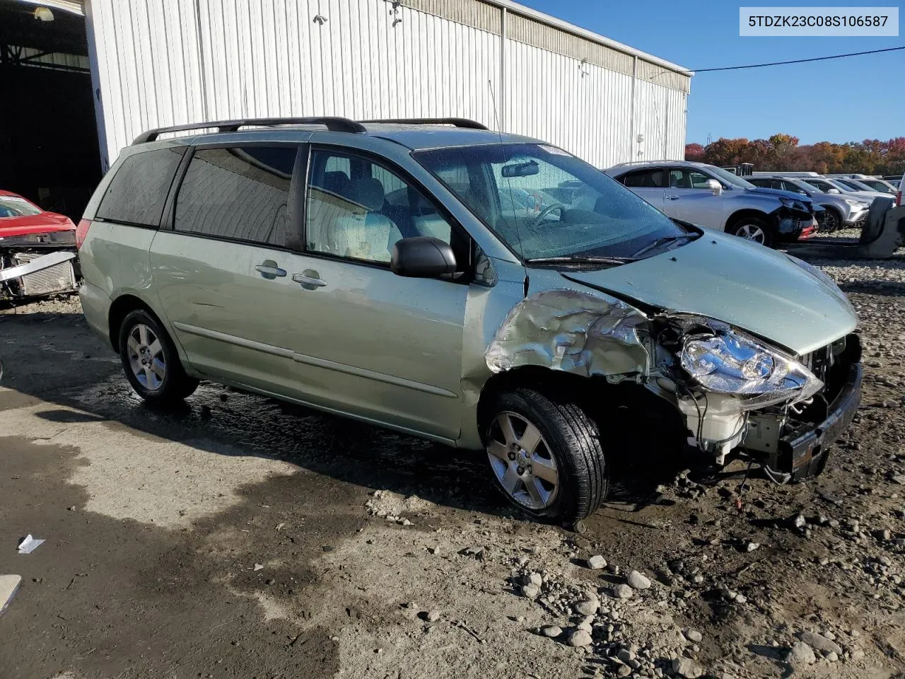 2008 Toyota Sienna Ce VIN: 5TDZK23C08S106587 Lot: 77974974